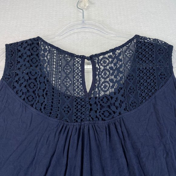 ANTHROPOLOGIE SKIES ARE BLUE Womens 3X Plus Blue Southwest Print Sleeveless Top - Picture 8 of 9